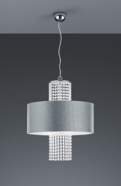 Lustră pe cablu KING 3xE14/28W/230V argintie Reality
