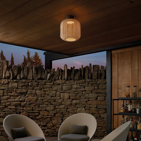 Bover Nans PF/31 LED plafonieră de exterior, maro, reglabil, Maro / Rugină, Metal, Design