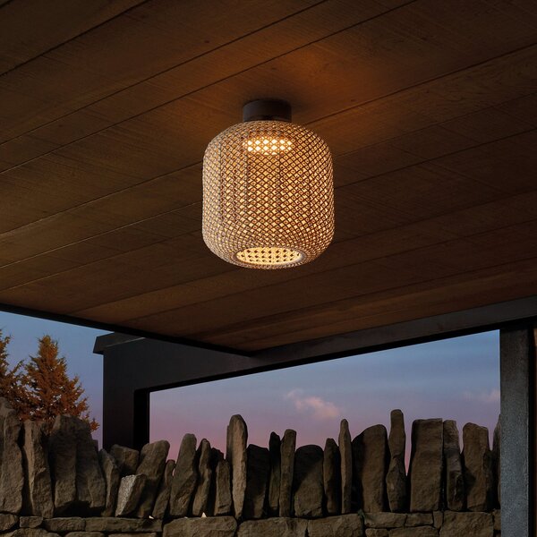 Bover Nans PF/31 LED plafonieră de exterior, maro, reglabil, Maro / Rugină, Metal, Design