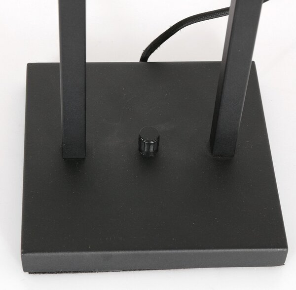 Steinhauer Lampa de masă Stang 3703ZW, împletitură negru/natur, Negru, Camera de zi / sufragerie, Lemn