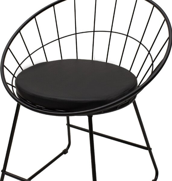 Scaun Model Seth, Negru, 58x50x71 cm