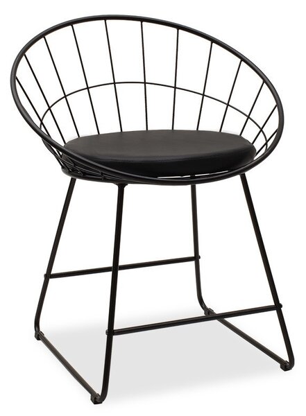 Scaun Model Seth, Negru, 58x50x71 cm
