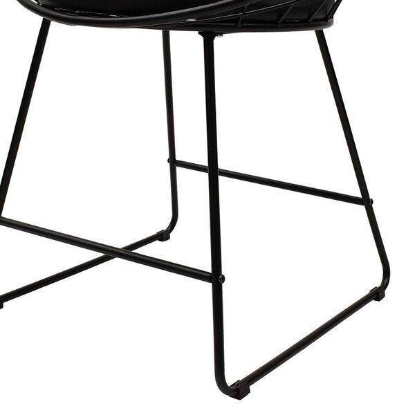 Scaun Model Seth, Negru, 58x50x71 cm