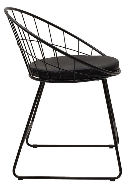 Scaun Model Seth, Negru, 58x50x71 cm