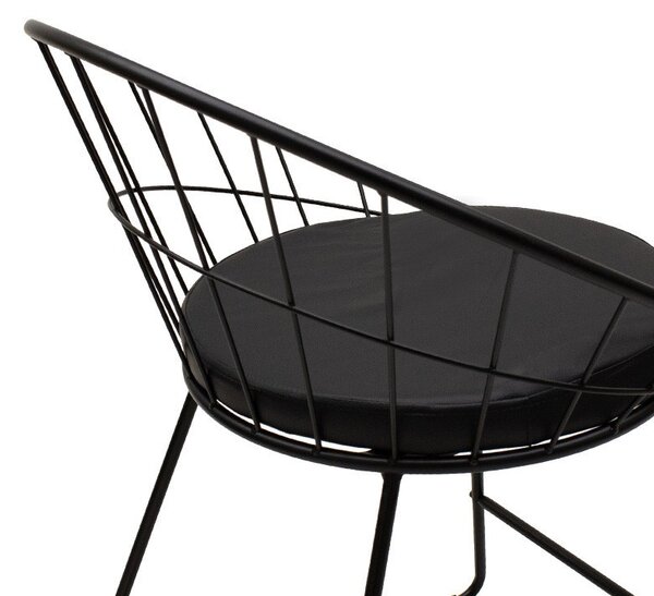 Scaun Model Seth, Negru, 58x50x71 cm