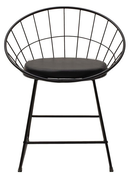 Scaun Model Seth, Negru, 58x50x71 cm