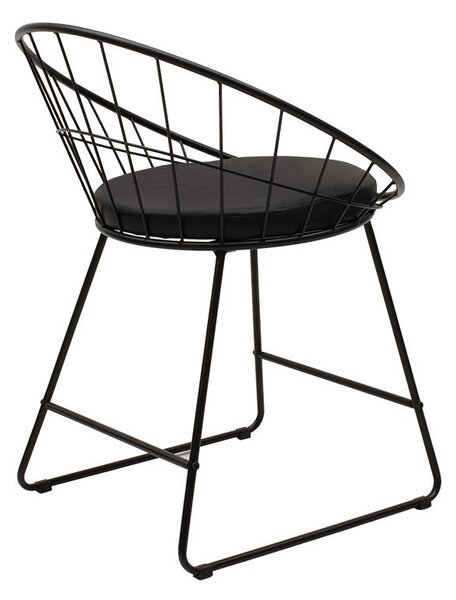 Scaun Model Seth, Negru, 58x50x71 cm