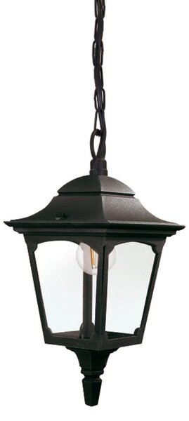 Elstead Lampă suspendată pentru exterior Chapel Mini, negru, reglabil, Negru, Aluminiu, Casă de țară / Rustic