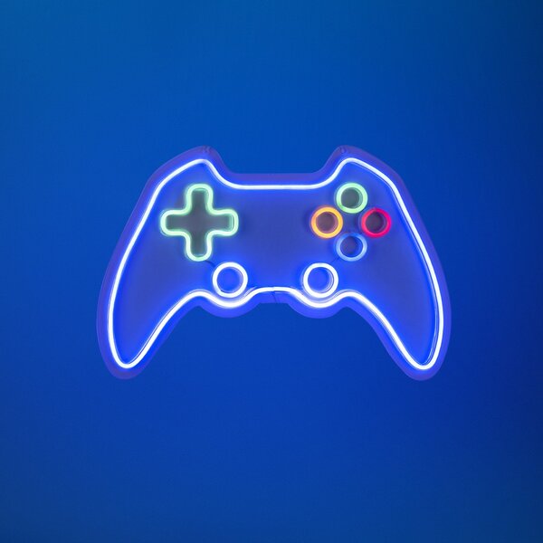 JUST LIGHT. GmbH Neon Gamer aplică LED, USB, Multicolor, Camera de zi / sufragerie, Plastic, Modern