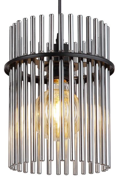 Globo Suspensie Gorley, lungime 110 cm, gri fumuriu, 4 lumini, sticlă, reglabil, Gri, Camera de zi / sufragerie, Sticlă, Modern