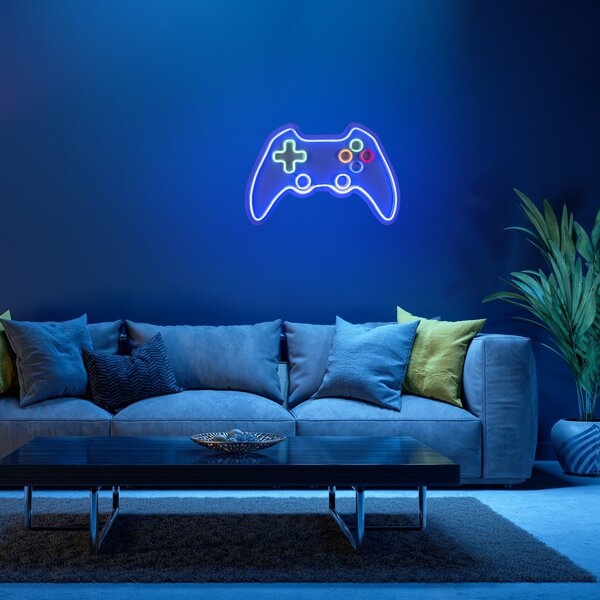JUST LIGHT. GmbH Neon Gamer aplică LED, USB, Multicolor, Camera de zi / sufragerie, Plastic, Modern