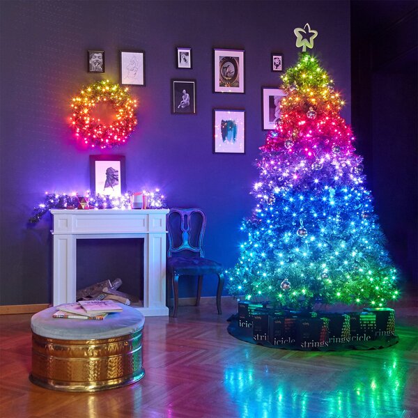 Twinkly Twinkly Music Set ghirlandă luminoasă negru 600 RGB LED, reglabil, Negru, Plastic