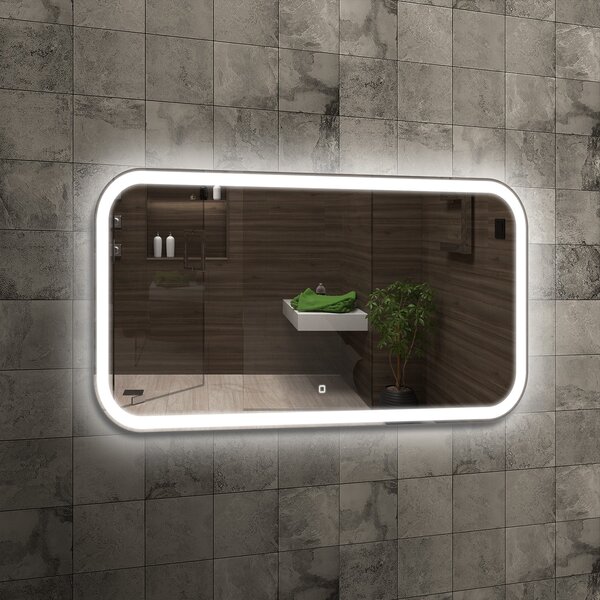 Venti Prima oglindă 120x60 cm dreptunghiular cu iluminare alb 5907459662498