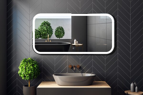 Venti Prima oglindă 120x60 cm dreptunghiular cu iluminare alb 5907459662498
