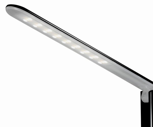 Aluminor Success lampă de birou LED cu ceas, negru, reglabil, Negru, Studiu / Birou, Metal, Modern