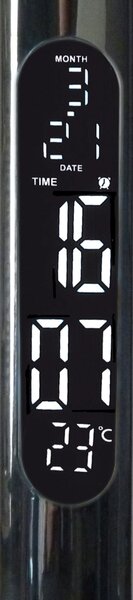 Aluminor Success lampă de birou LED cu ceas, negru, reglabil, Negru, Studiu / Birou, Metal, Modern