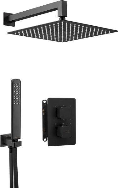 Deante Deante, set de duș termostatic ascuns + BOX, negru, BXYZNECT