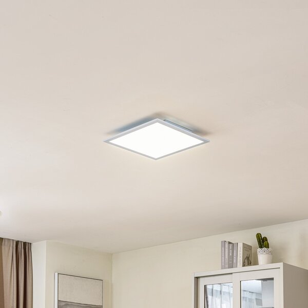 Lindby Panou LED Enja, alb, aluminiu, 39,5 cm x cm, reglabil, Metalic, Studiu / Birou, Plastic, Modern