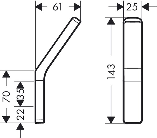 Axor Universal suport prosop oţel 42801800