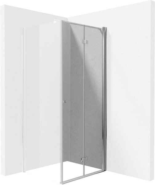 Deante Kerria Plus, usa de dus plianta in deschidere 80x200cm, sticla transparenta de 6 mm cu ActiveCover, profil cromat, KTSX042P