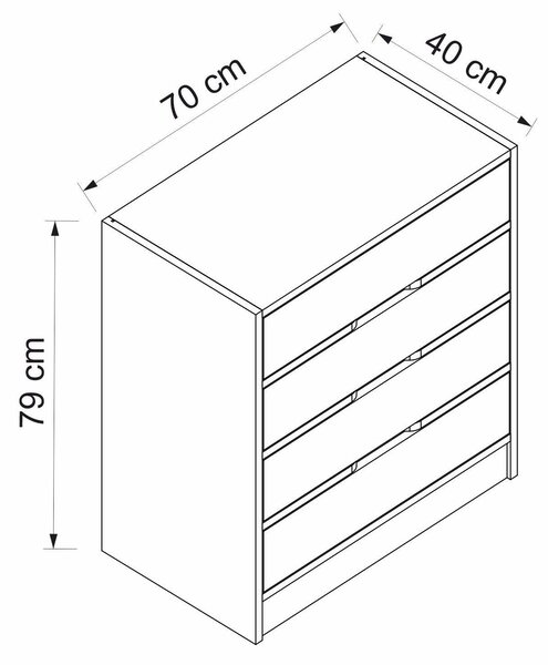 Comodă Erich (Nuc + antracit) . 1102095