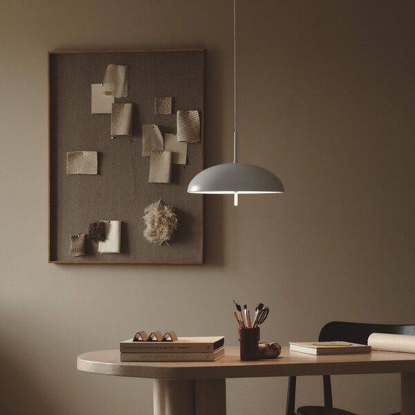 DFTP by Nordlux Lampă suspendată Versale, albă, Ø 35 cm, metal, 2 x E27, reglabil, Alb, Camera de zi / sufragerie, Metal, Scandinavă