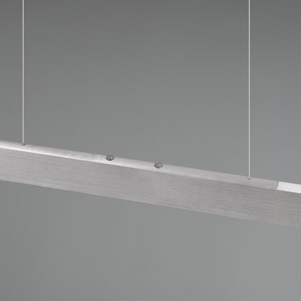 Trio Lighting Lampă suspendată Helios LED, aluminiu, reglabilă pe înălțime, dimabilă, CCT, reglabil, Metalic, Camera de zi / sufragerie, Metal, Modern