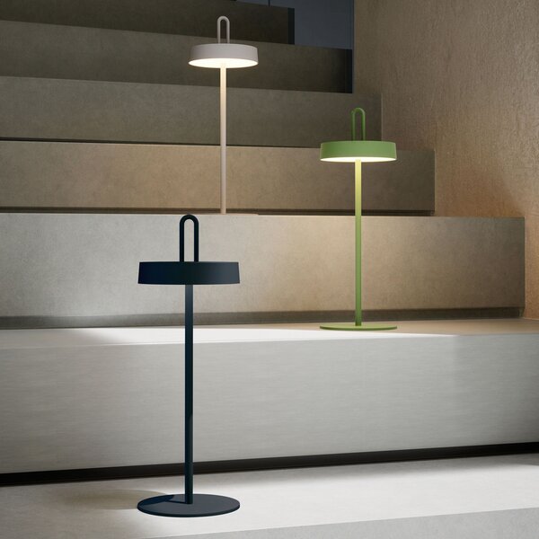 JUST LIGHT. GmbH Amag LED lampă de masă reîncărcabilă, negru, fier, IP44, reglabil, Negru, Camera de zi / sufragerie, Metal, Modern