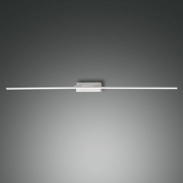 Fabas Luce Nala LED lumină oglindă, alb, lățime 110 cm, metal, Alb, Baie, Metal, Modern, Soclu de perete jos