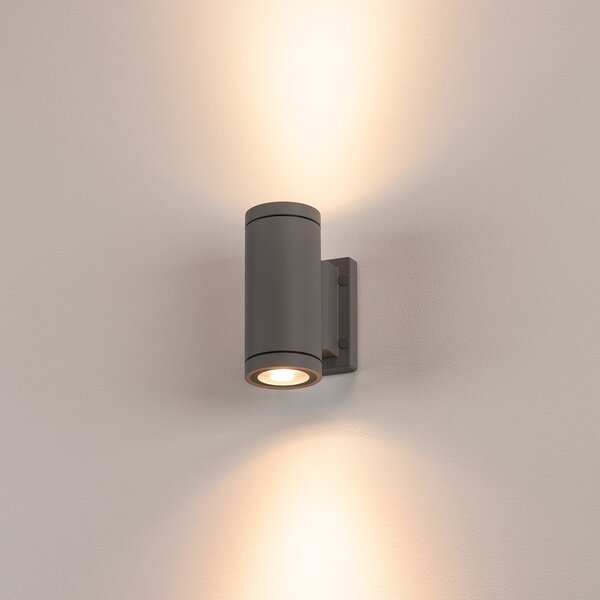 SLV lampă de perete Myra, antracit, aluminiu, lățime cm, sus/jos, reglabil, Negru, Aluminiu, Modern