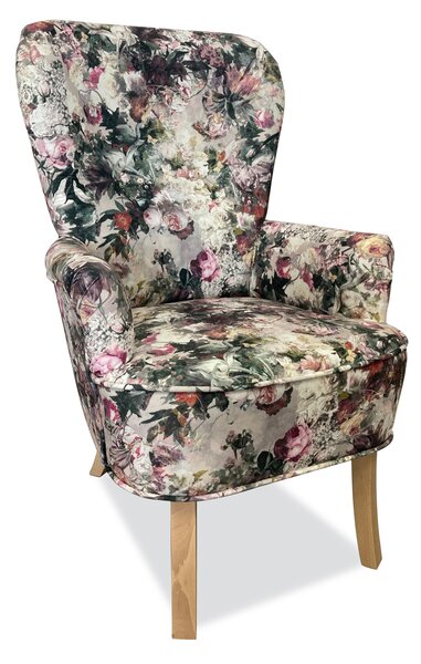 Fotoliu cu urechi Florta (motiv flori). 1069303