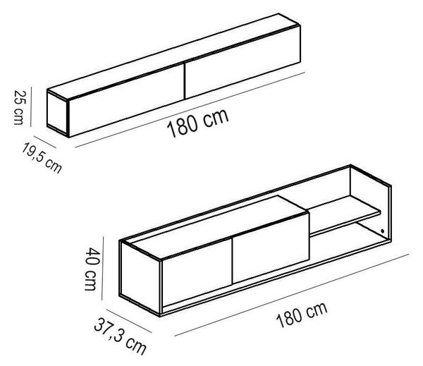 Mobilier living Kalen (alb + teak). 1102221