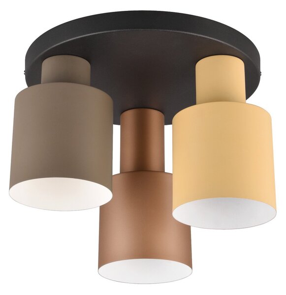 Trio Lighting Agudo plafonieră, multicoloră, rondelă 3 becuri, reglabil, Multicolor, Camera de zi / sufragerie, Metal, Modern