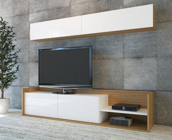 Mobilier living Kalen (alb + teak). 1102221