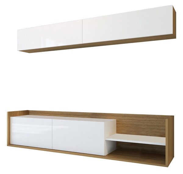 Mobilier living Kalen (alb + teak). 1102221