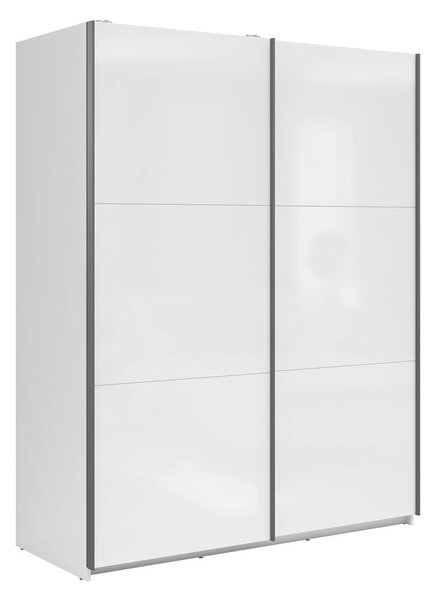 Dulap Livevaro 117, Alb, 196x154x60cm, 126.4 kg, Uși dulap: Glisante, Numărul de rafturi: 5, Numărul de rafturi: 5