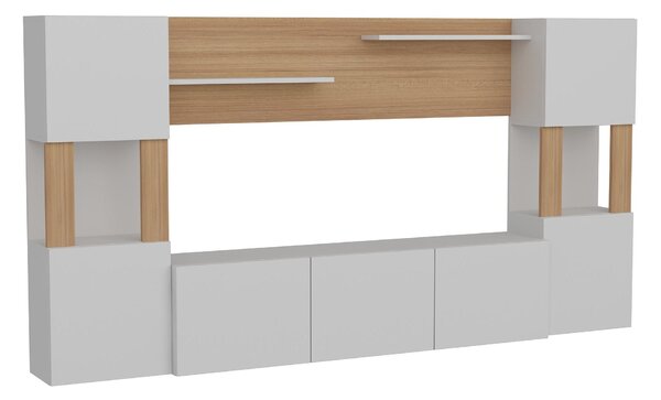 Mobilier living Loreena (Alb + teak) . 1102294