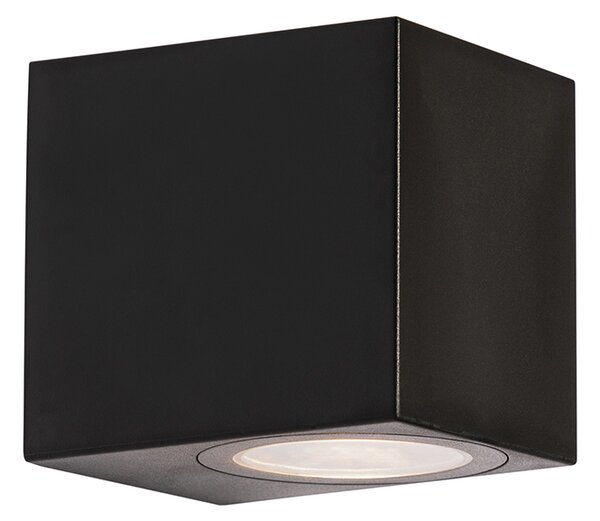Lampă de perete inteligentă de exterior neagră IP65 incl. Wifi GU10 50mm - Baleno