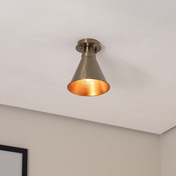 Opviq Plachetă Berceste N-679, cupru antic, metal, Ø 20 cm, reglabil, Cupru, Camera de zi / sufragerie, Metal