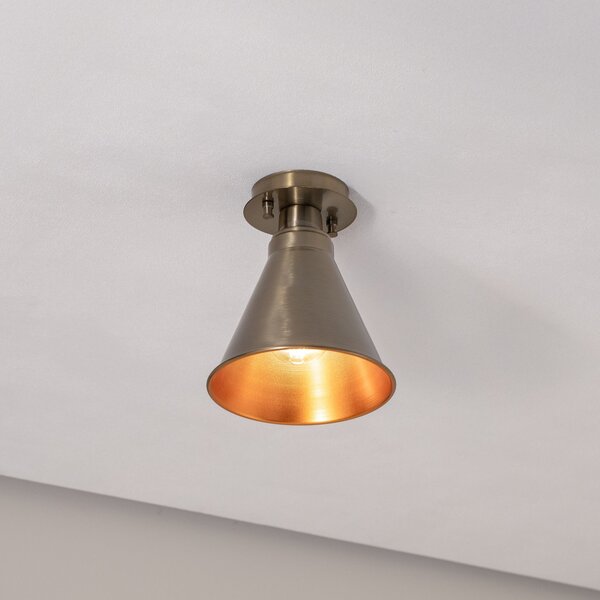 Opviq Plachetă Berceste N-679, cupru antic, metal, Ø 20 cm, reglabil, Cupru, Camera de zi / sufragerie, Metal