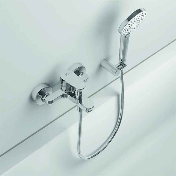 Baterie cadă-duș Ideal Standard Cerafine O, montaj aparent, crom