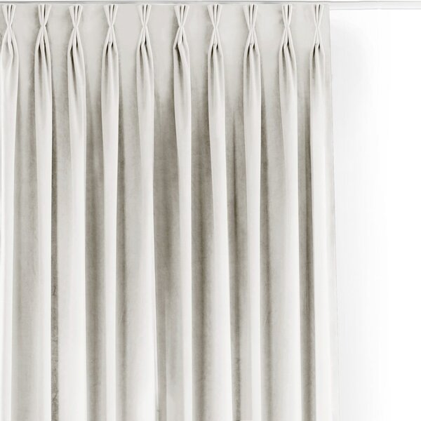 Draperie crem dimout (semi-opacă) din catifea 140x270 cm Velto – Filumi
