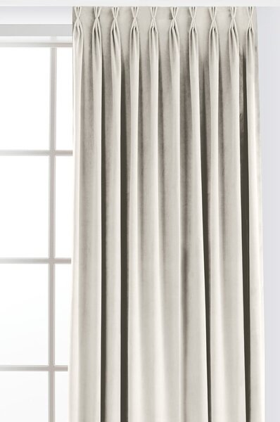 Draperie crem dimout (semi-opacă) din catifea 140x270 cm Velto – Filumi