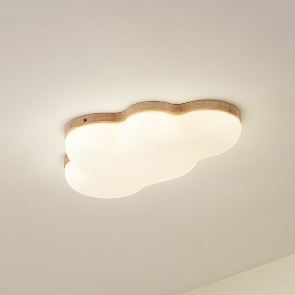 Lindby plafonieră LED Pilvi, plastic, nor, 50 cm, Alb, Camera de zi / sufragerie, Plastic, Modern