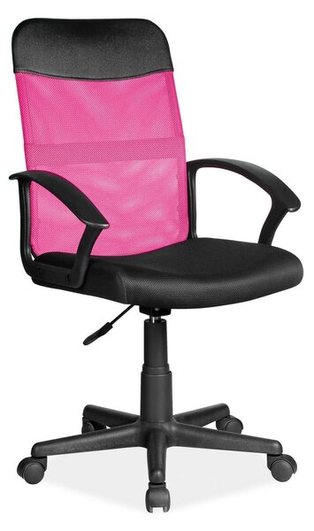 Scaun ergonomic Q-702, negru/roz, 49X49X95/104