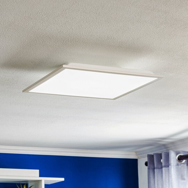 JUST LIGHT. GmbH Plafonieră LED Fleet cu senzor, 44,5x44,5 cm, Alb, Hol, Metal, Modern