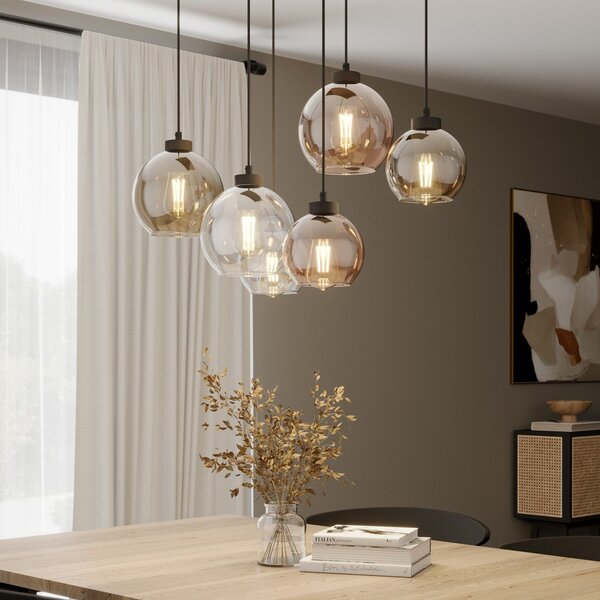 Lustră Pendul TK Lighting, Cubus, reglabil, Multicolor, Camera de zi, Sticlă, Modern