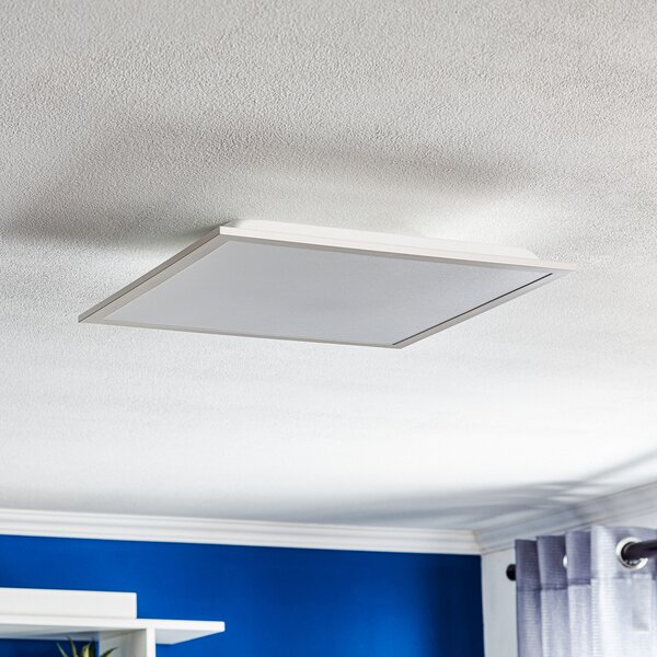 JUST LIGHT. GmbH Plafonieră LED Fleet cu senzor, 44,5x44,5 cm, Alb, Hol, Metal, Modern