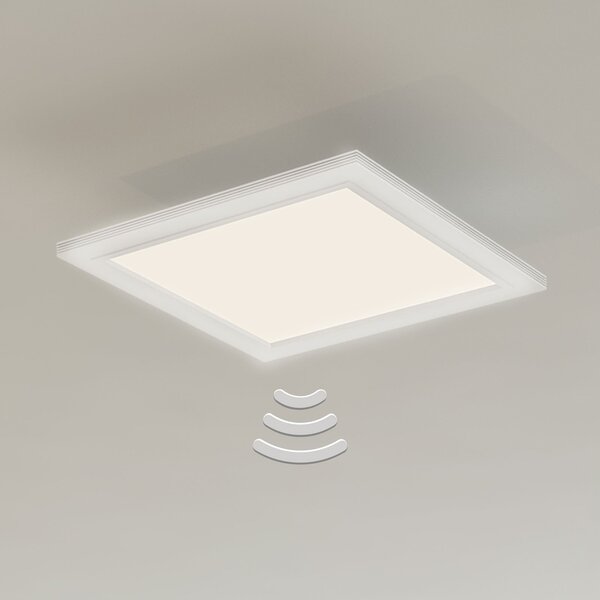 Briloner Plafonieră cu LED Piatto, senzor, 29,5 x cm, Alb, Hol, Metal, Modern