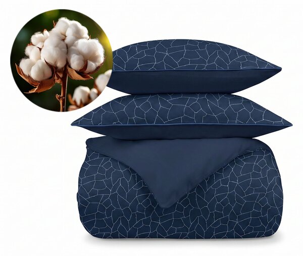 Set lenjerie de pat Dormeo Geo albastru